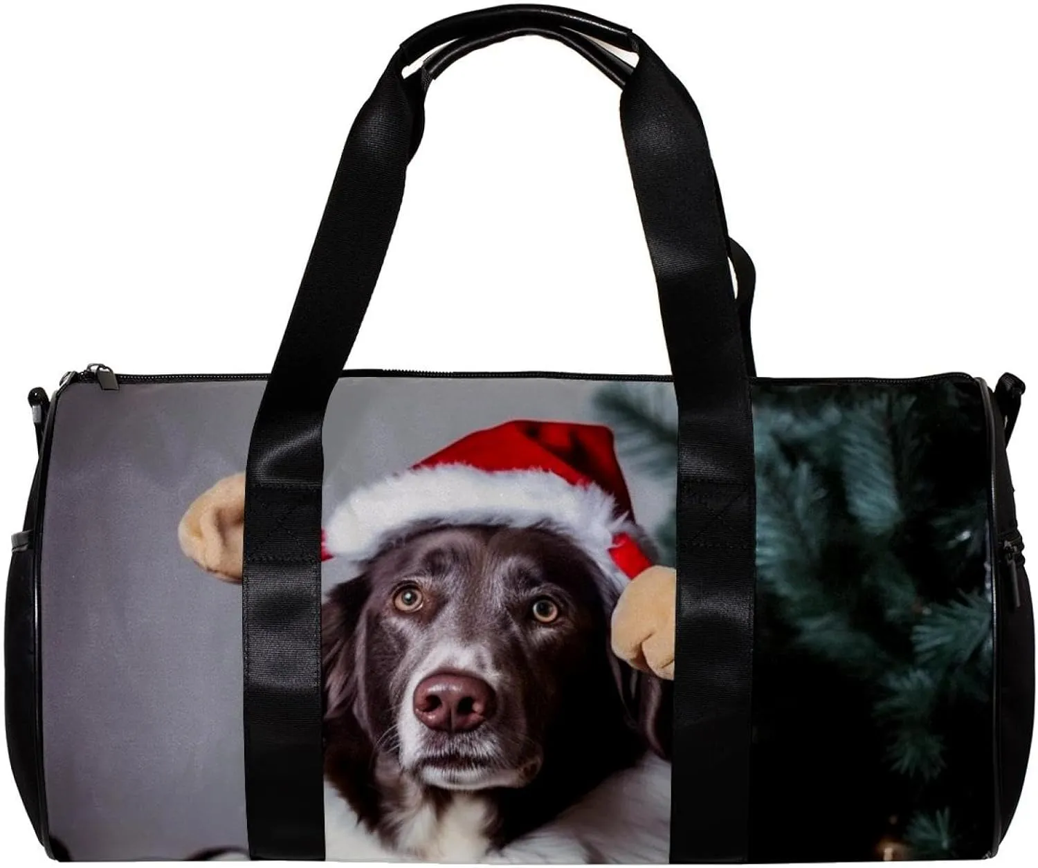Gym Bags for Women,Duffle Bag for Travel,Christmas Puppy Dog,Gym Bag for Men