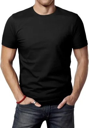 H2H Mens Casual Slim Fit Short Sleeve T-Shirts Soft Lightweight V-Neck/Crew-Neck Size XS to 3XL