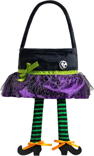 Halloween Trick or Treat Bags for Kids Candy Bucket Tote, Hands Party Favors Basket, Skirt with Foots, Halloween Trick or Trade Bag
