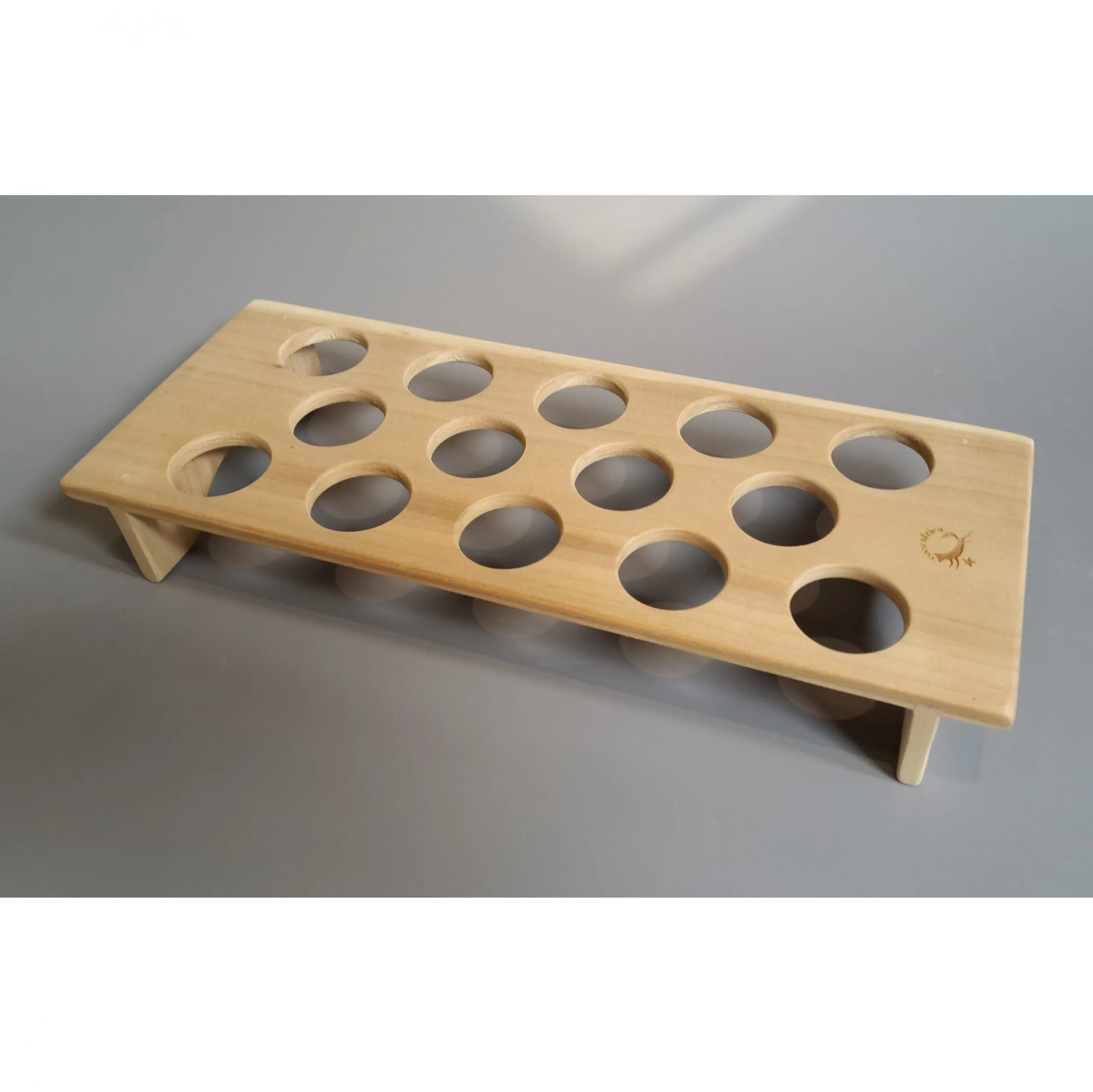Hand-Carved Wooden Fridge Egg Tray