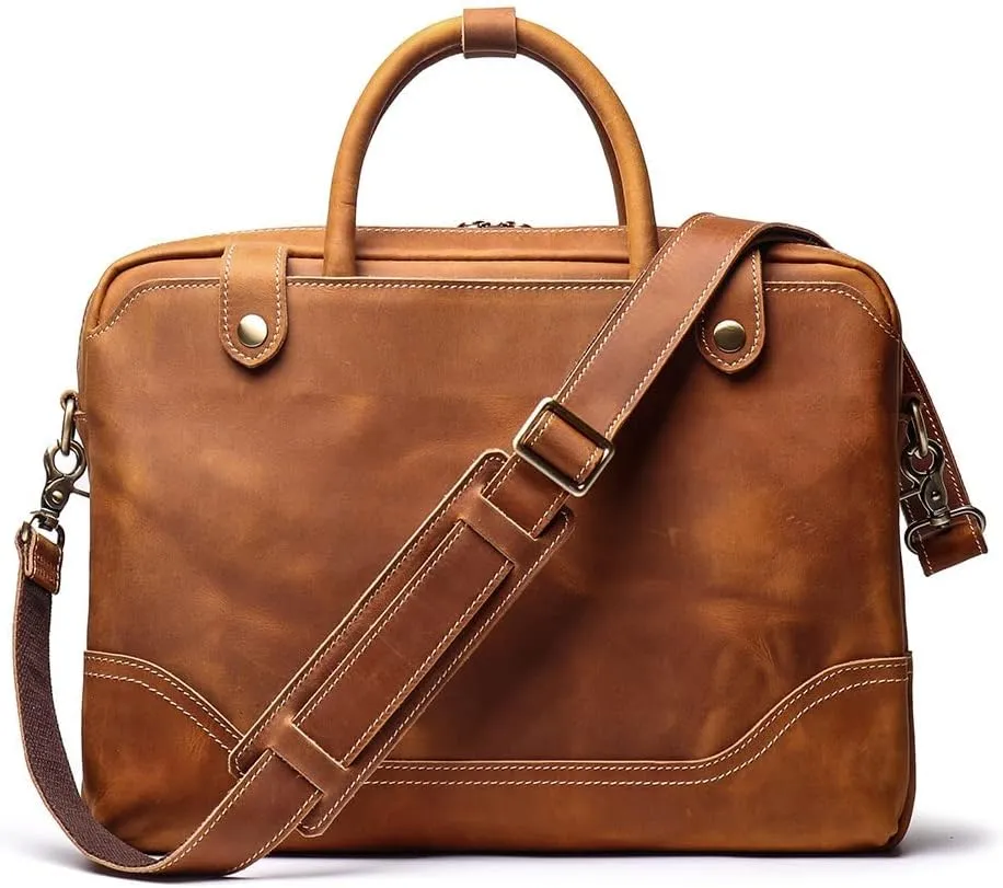 Handbag Computer Documents Men's Briefcase Single Leather Bag Shoulder Office