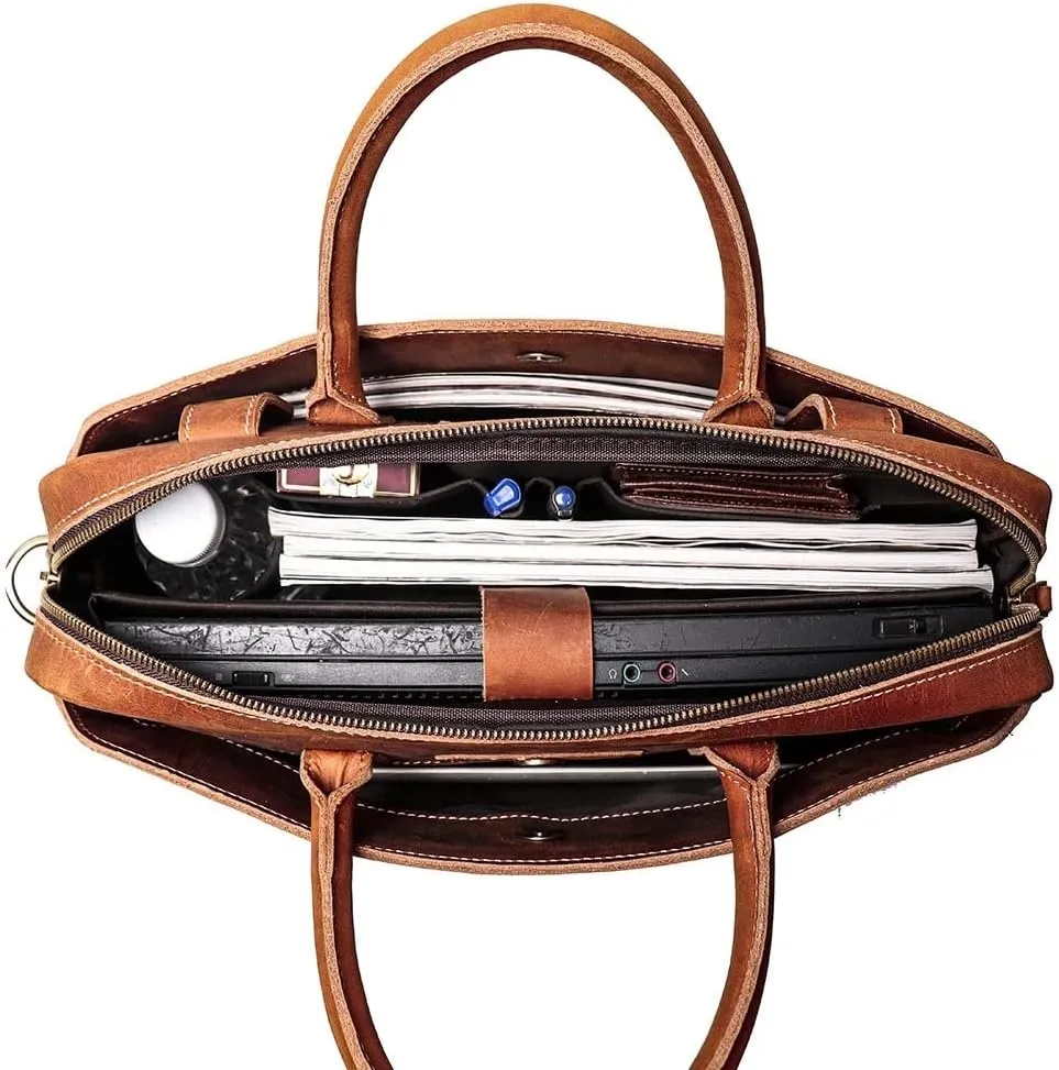 Handbag Computer Documents Men's Briefcase Single Leather Bag Shoulder Office
