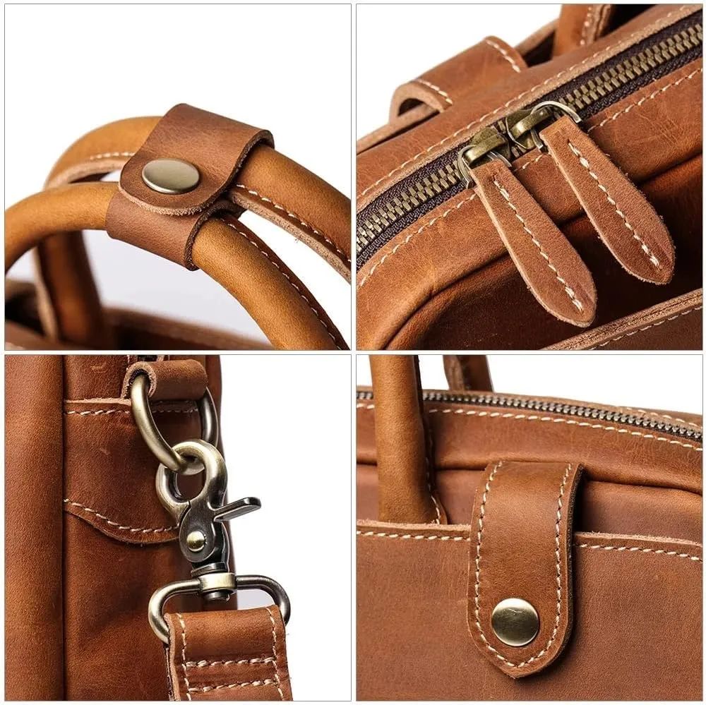 Handbag Computer Documents Men's Briefcase Single Leather Bag Shoulder Office