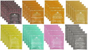 Harney & Sons Assorted Tea Bag Sampler 40 Count – Harney Decaf Tea Bags Variety Packs, Herbal Tea Bundle Caffeine Free Tea