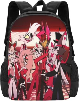 Hazbin Comedy Hotel Laptop Backpack Gym Bags Work Rucksack Portable Travel Bags Unisex Adult Casual Daypack for Workout Computer Bag