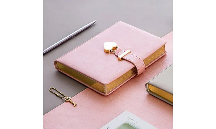 Heart Shaped Lock Diary
