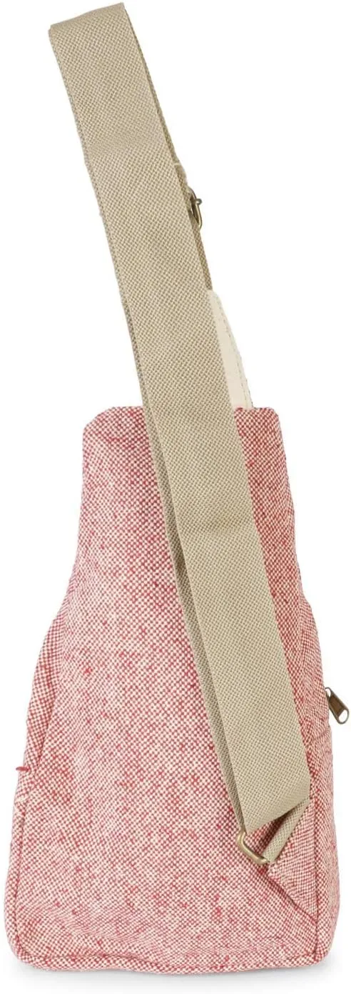 Hemp Sling Backpack- Hemp Cross body Bag- Hemp Shoulder Backpack Adjustable Strap for Men & Women