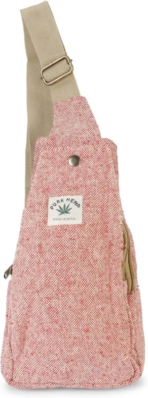 Hemp Sling Backpack- Hemp Cross body Bag- Hemp Shoulder Backpack Adjustable Strap for Men & Women