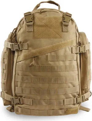 HIGHLAND TACTICAL Tactical Backpack, Desert, 19 Inch