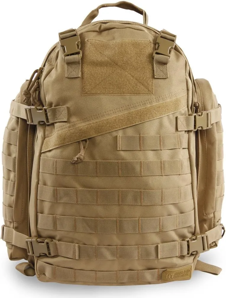 HIGHLAND TACTICAL Tactical Backpack, Desert, 19 Inch