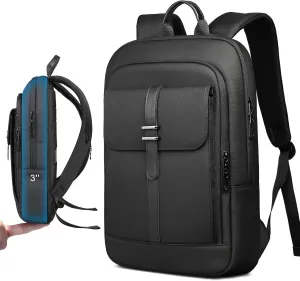 hk Slim Laptop Backpack for Men Women, Anti Theft 15.6 Inch Business Backpacks Water Resistant Computer Backpack for College Work Commuting Travel