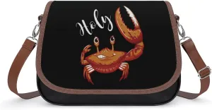 Holy Crab Classic Crossbody Bags Purses for Women Leather Shoulder Handbags with Adjustable Strap