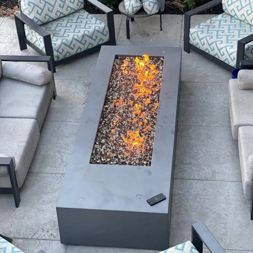 HPC H-Burner Gas Fire Pit Insert with Hi/Lo Smart Electronic Ignition