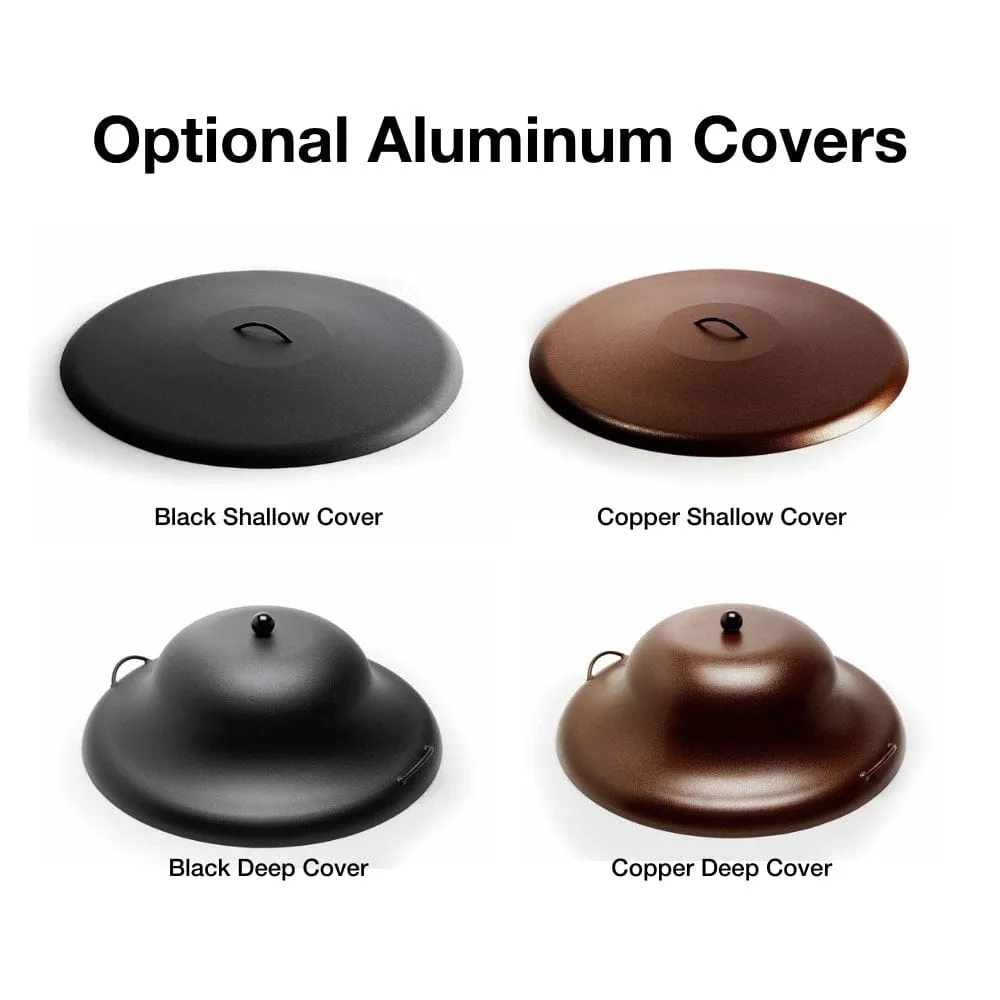 HPC Round Bowl Gas Fire Pit Insert with On/Off Electronic Ignition and Standard Burner