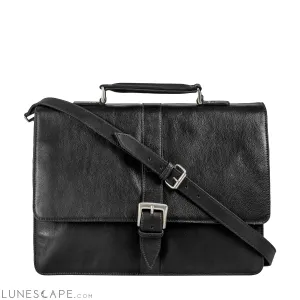 Hudson Men's Large Leather Briefcase
