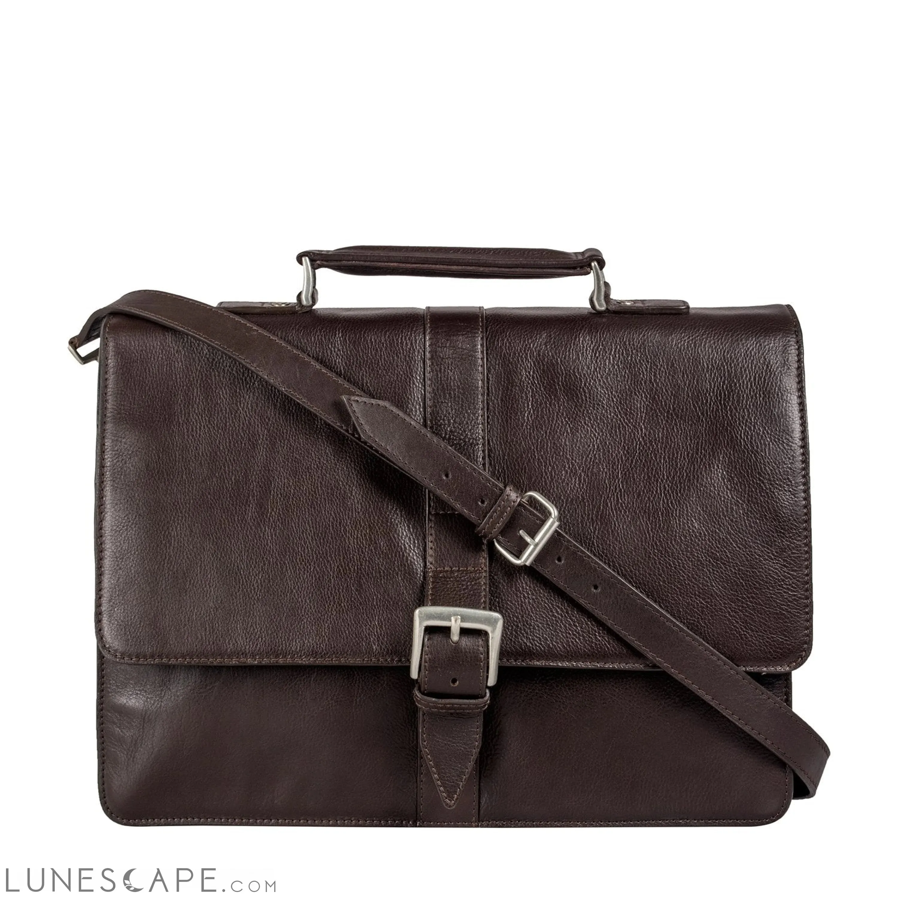 Hudson Men's Large Leather Briefcase