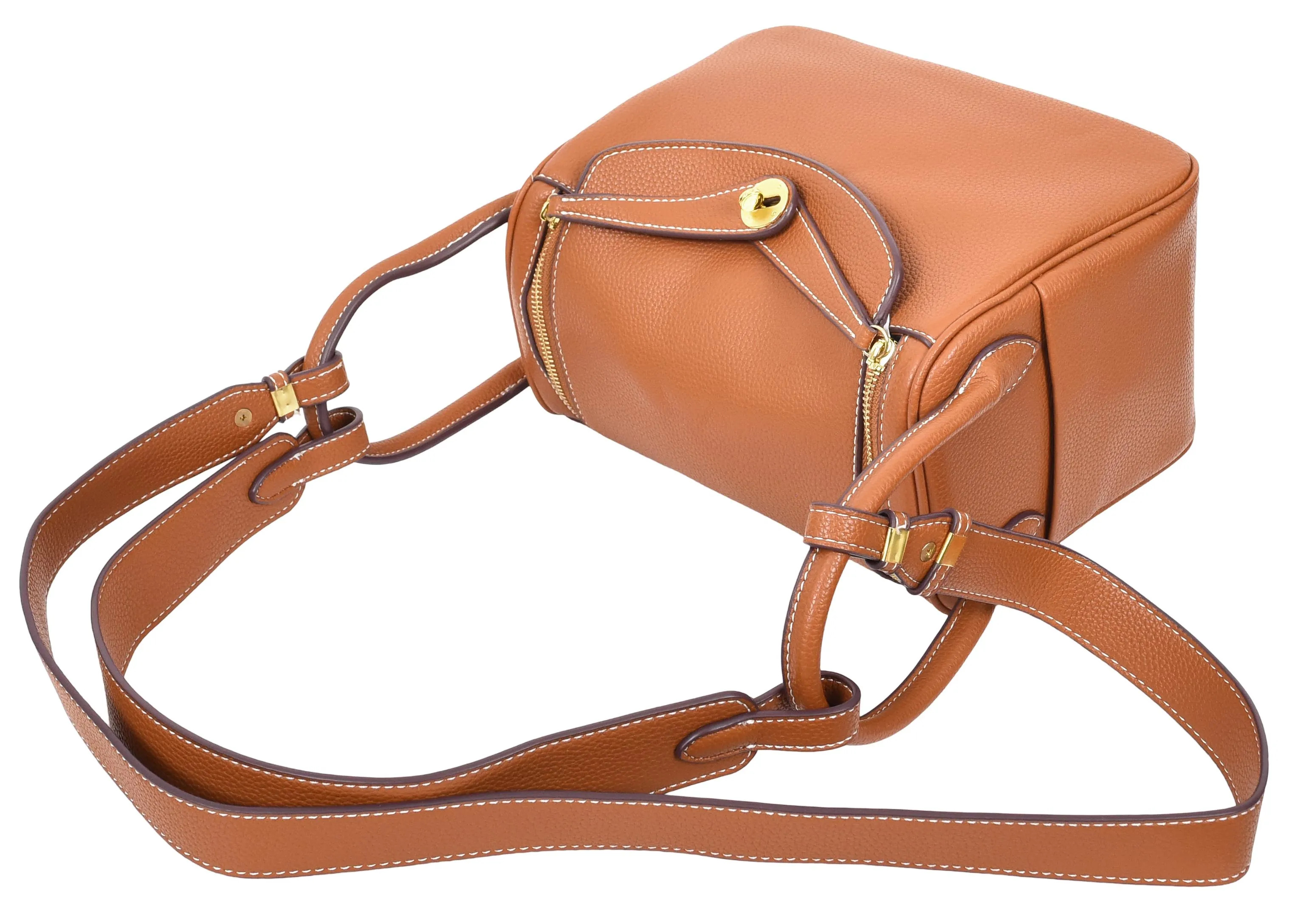 Iqaluit Women's Faux Leather Large Shoulder Strap Bag Brown