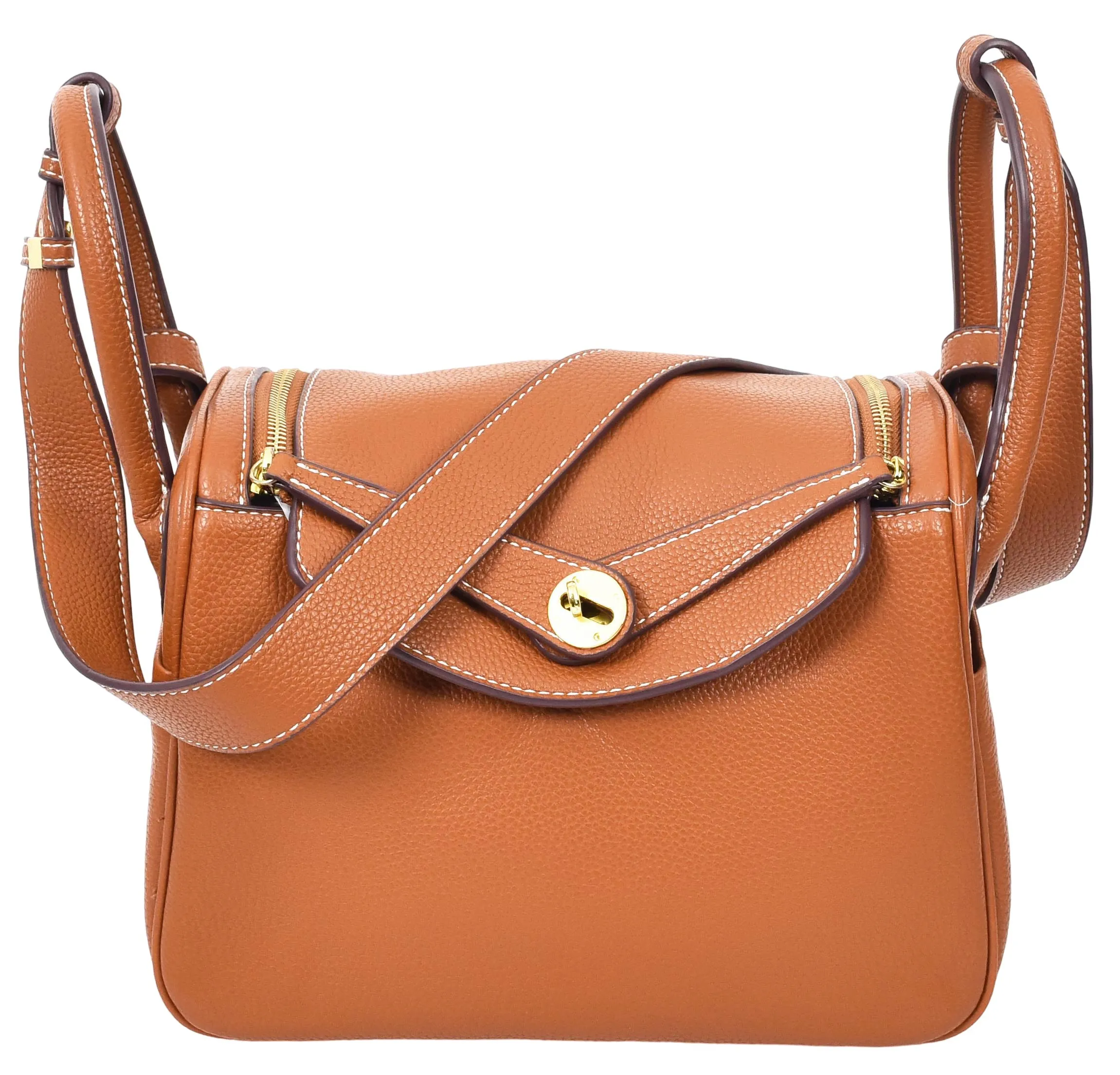 Iqaluit Women's Faux Leather Large Shoulder Strap Bag Brown