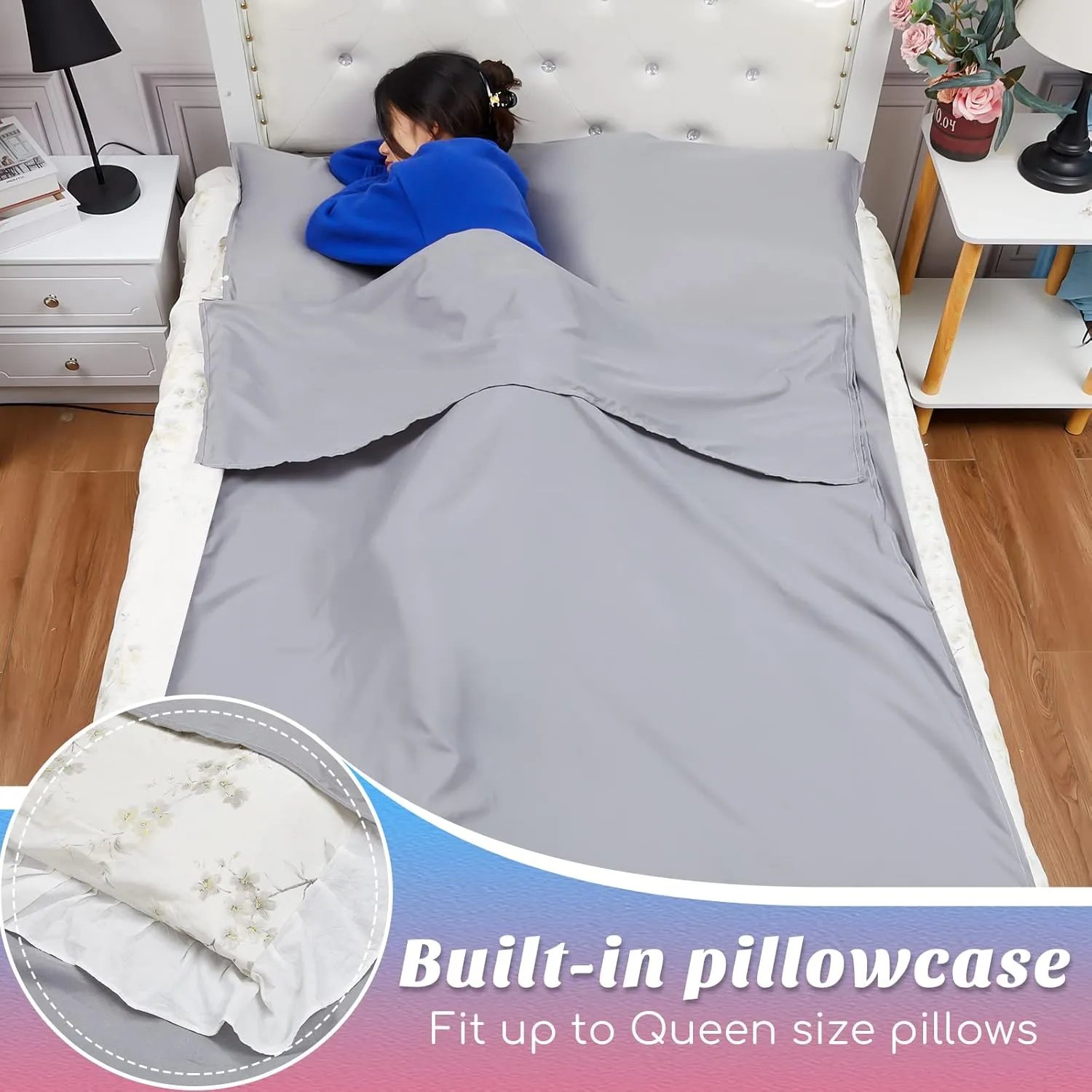Irenare Self Tan Sleep Sack Breathable Self Tanning Sheet Protector for Bed Travel Sleeping Bag Camping and Sheet Liner for Outdoor Travel Hiking