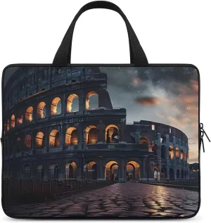 Italy Ancient Roman Landmarks Night Laptop Case Laptop Bag Laptop Sleeve Water Resistant Computer Case Laptop Carrying Case 13inch