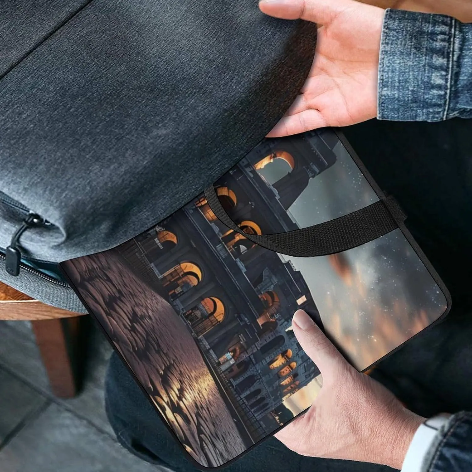 Italy Ancient Roman Landmarks Night Laptop Case Laptop Bag Laptop Sleeve Water Resistant Computer Case Laptop Carrying Case 13inch