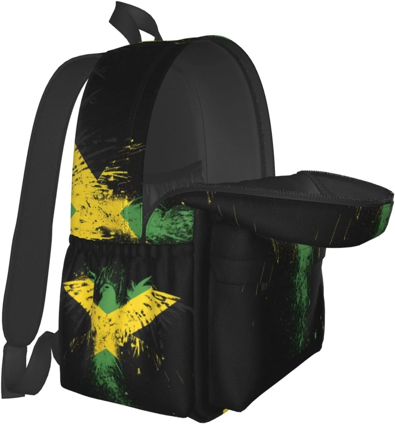 Jamaican Flag Eagle Laptop Backpack Work Travel Backpacks Business Rucksack Casual Outdoor Daypack with Adjustable Strap Bags for Sports Office Gym Hiking