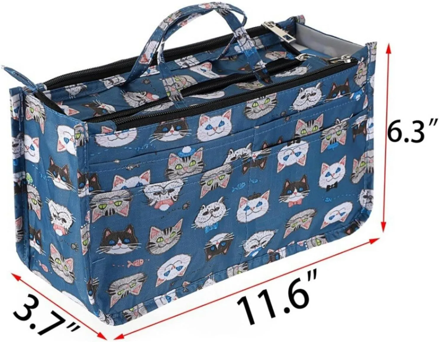 Japanese Printed Business Travel Bag, Wash, Makeup, Dry And Wet Separation Storage Bag-Grey Rabbit