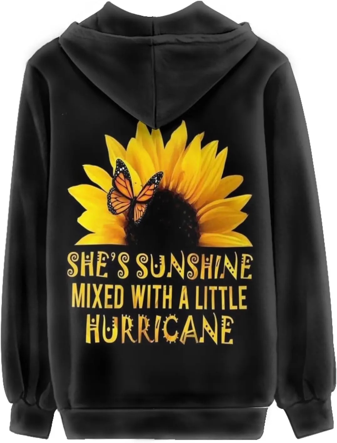 JEOCODY Novelty Full Zip Hoodie Athletic Slim Fit Long Sleeve Sweatshirt for Women