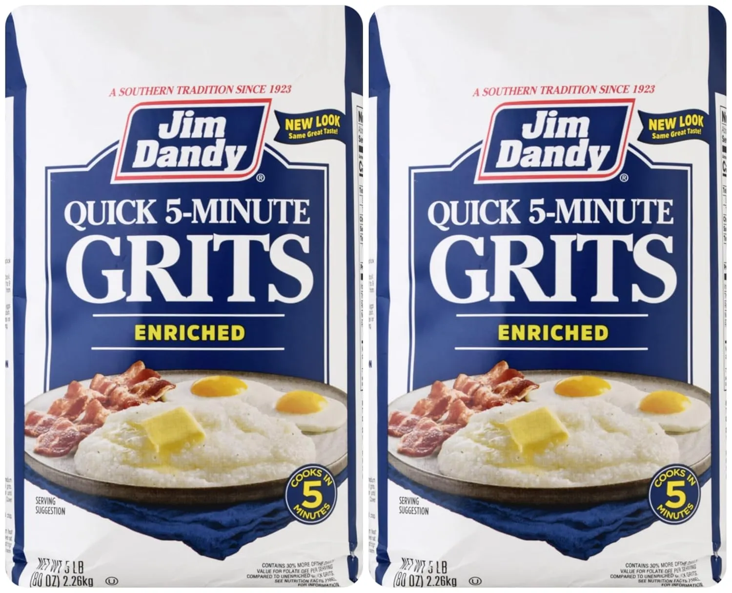 Jim Dandy Enriched Quick Grits, 5 lb Bag (Pack of 2)