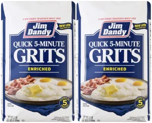 Jim Dandy Enriched Quick Grits, 5 lb Bag (Pack of 2)