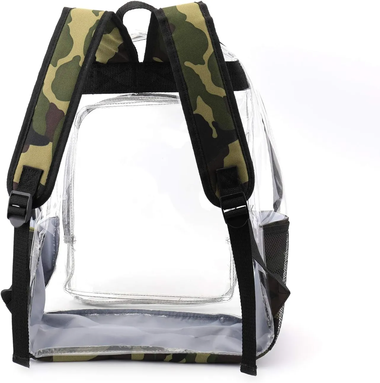 JOMPARO Camo Heavy Duty Clear Backpack for School Boys & Girls - Large See Through Bookbag