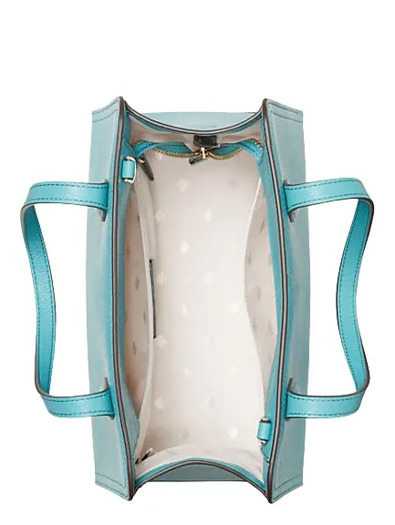 Kate Spade New York Rowe Small Top Zip Satchel (Stone Blue)