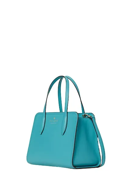 Kate Spade New York Rowe Small Top Zip Satchel (Stone Blue)