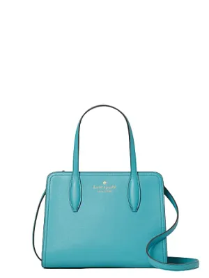 Kate Spade New York Rowe Small Top Zip Satchel (Stone Blue)