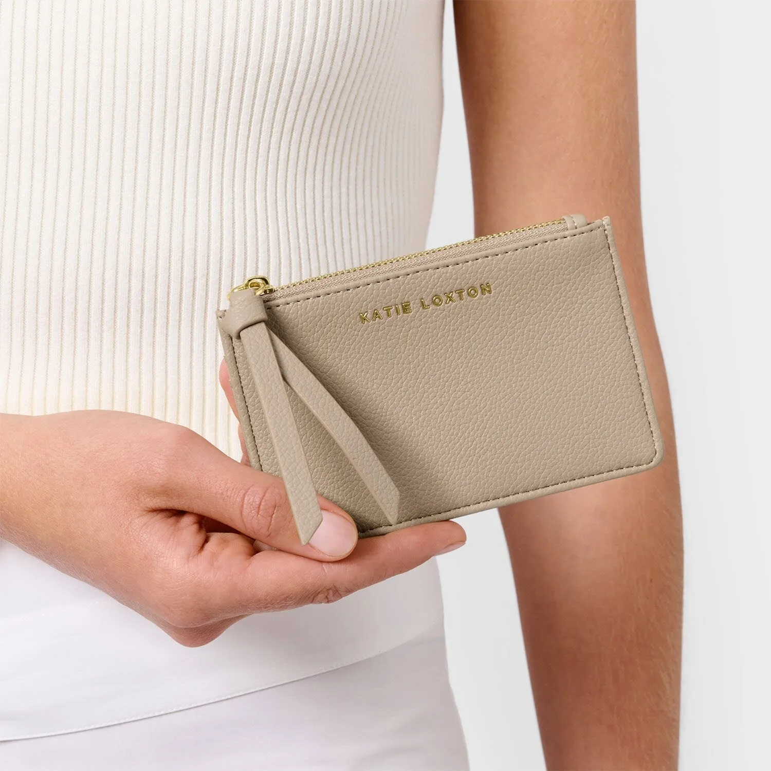 Katie Loxton Light Taupe Hallie Coin & Card Holder