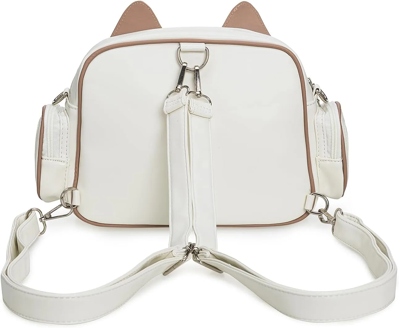 Kawaii Ita Bag Crossbody Bag Cute White Cat Backpack Girls Shoulder Bags Pin Display with Insert
