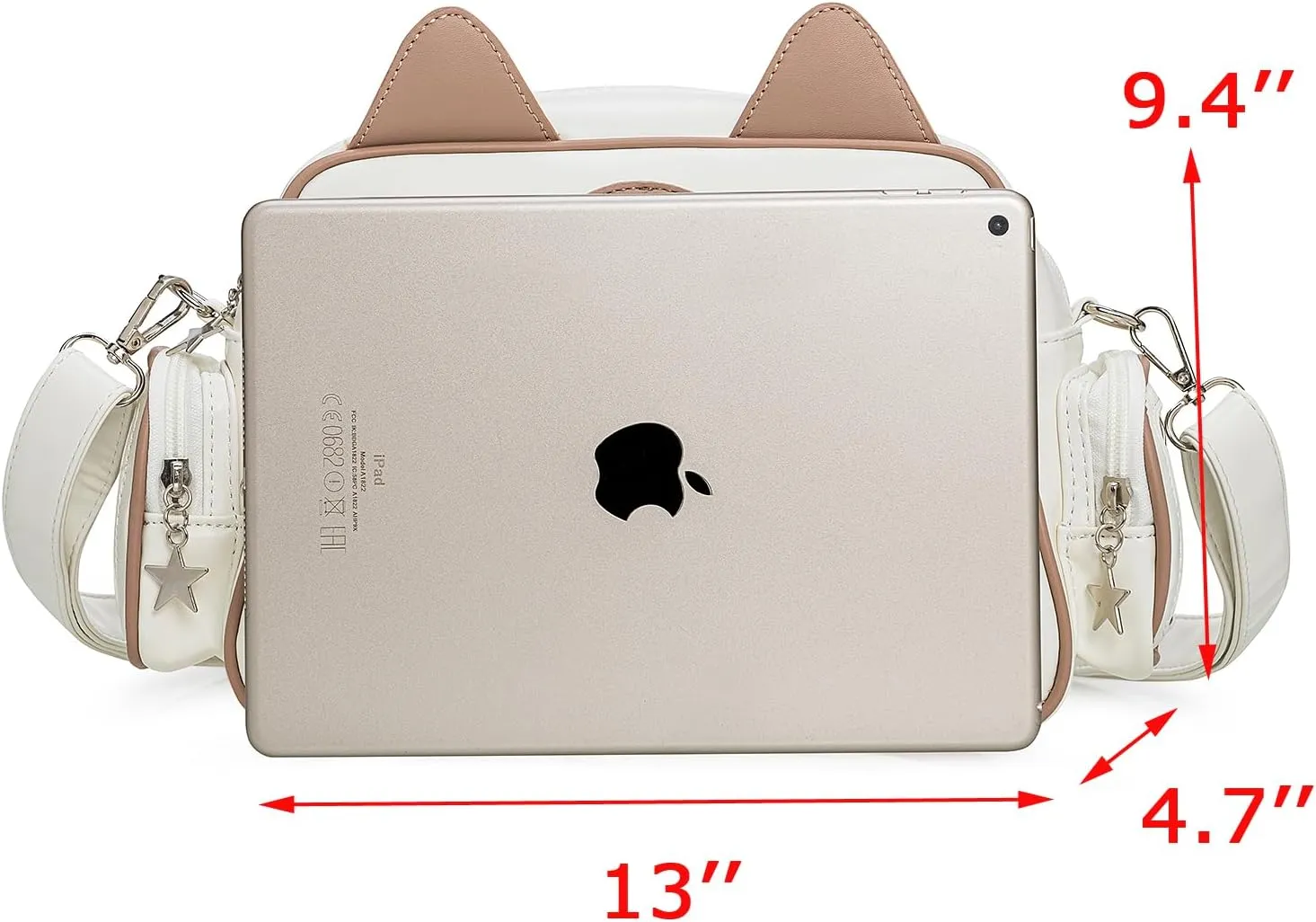 Kawaii Ita Bag Crossbody Bag Cute White Cat Backpack Girls Shoulder Bags Pin Display with Insert