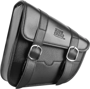 KEMIMOTO Motorcycle Swingarm Bag, Left Side Solo Bags Swing Arm Bags with Synthetic Leather for Softail Models Dyna Low Rider Fat Bob