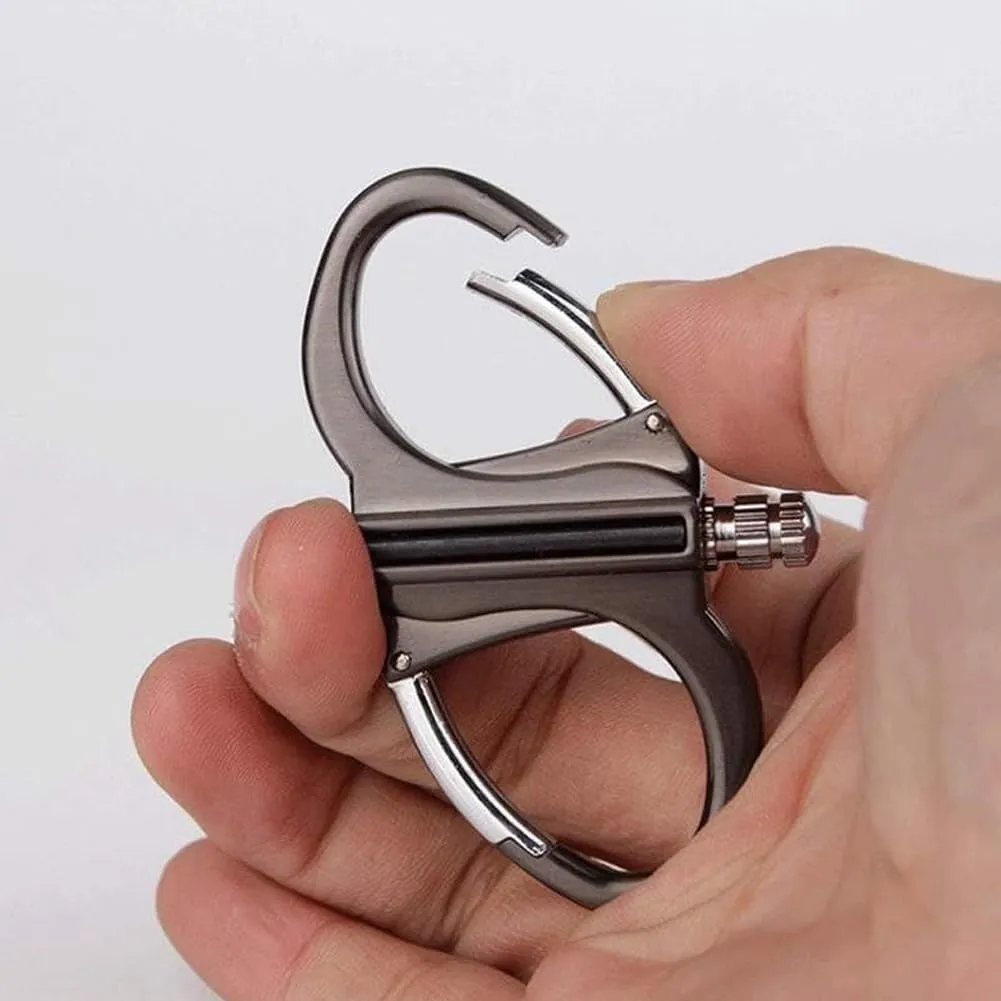 Keychain Lighter, Outdoor Portable Metal Keychain Lighter, Novelty Mini Lighters Key Chain for Outdoor Car and Home Emergency Life Saving Equipment(3pcs Gray)