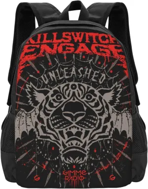 Killswitch Rock Band Engage Laptop Backpack Large Travel Bags Unisex Adult Sport Bags Casual Daypack for Indoor Portable Business Backpack Modern Computer Bag for Women