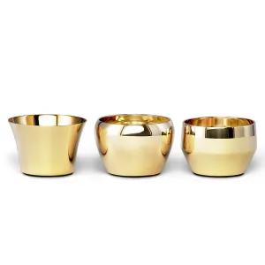 Kin Brass Candle Holders Set Of 3