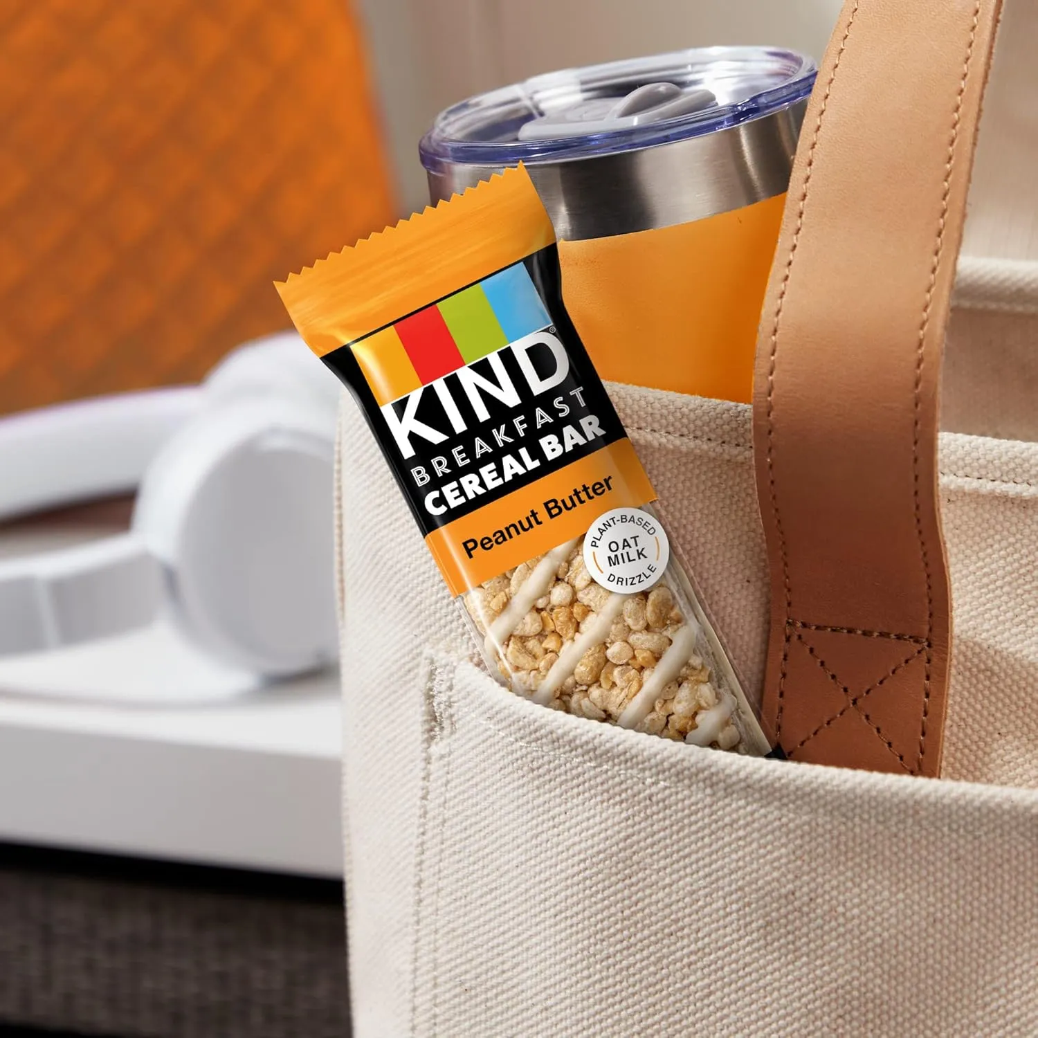 KIND Breakfast Cereal Bars, Gluten Free Snacks, Peanut Butter, 9.3oz Box (36 Bars)