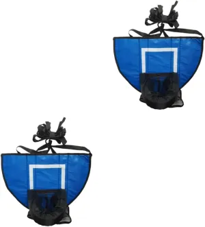 Kisangel 2pcs Basketball Hoop Attachment Trampoline Basketball Frame Indoor Holder PVC Fun Boys and Girls Toy