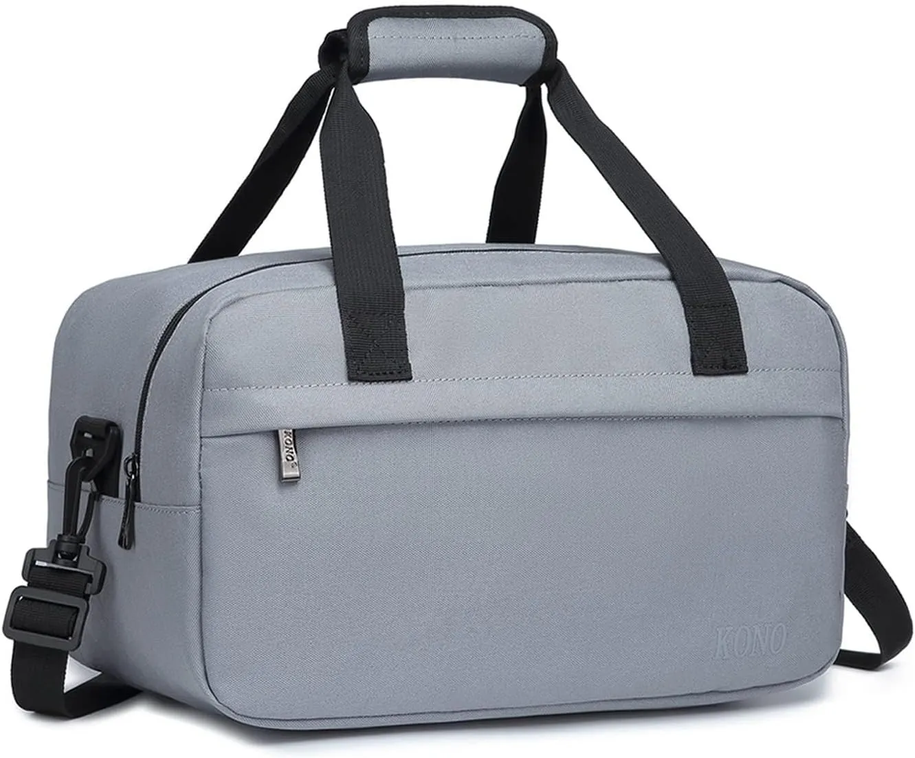 Kono Travel Duffel Bag 14L Under Seat Carry-on Bag Sports Tote Gym Bag Weekender Overnight Bags 13.78"x7.87"x7.87" Light Gray