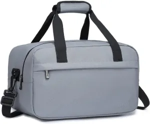 Kono Travel Duffel Bag 14L Under Seat Carry-on Bag Sports Tote Gym Bag Weekender Overnight Bags 13.78"x7.87"x7.87" Light Gray