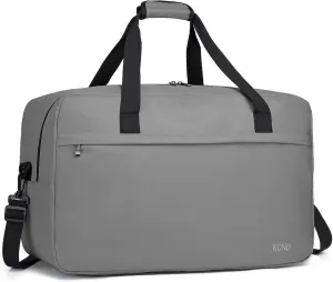Kono Travel Duffel Bag 48L Large Carry-on Bag Sports Tote Gym Bag Weekender Overnight Bags for Men Women 21.65"x13.78"x9.84" Gray