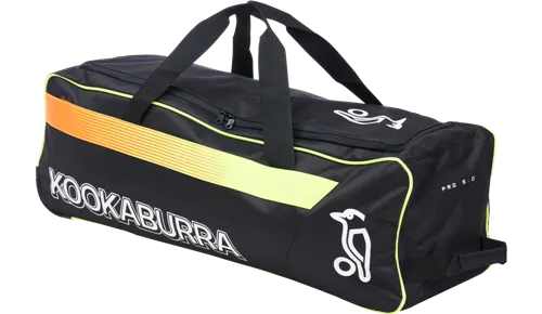 Kookaburra Pro 5.0 Cricket Wheelie Bag - Black/Yellow