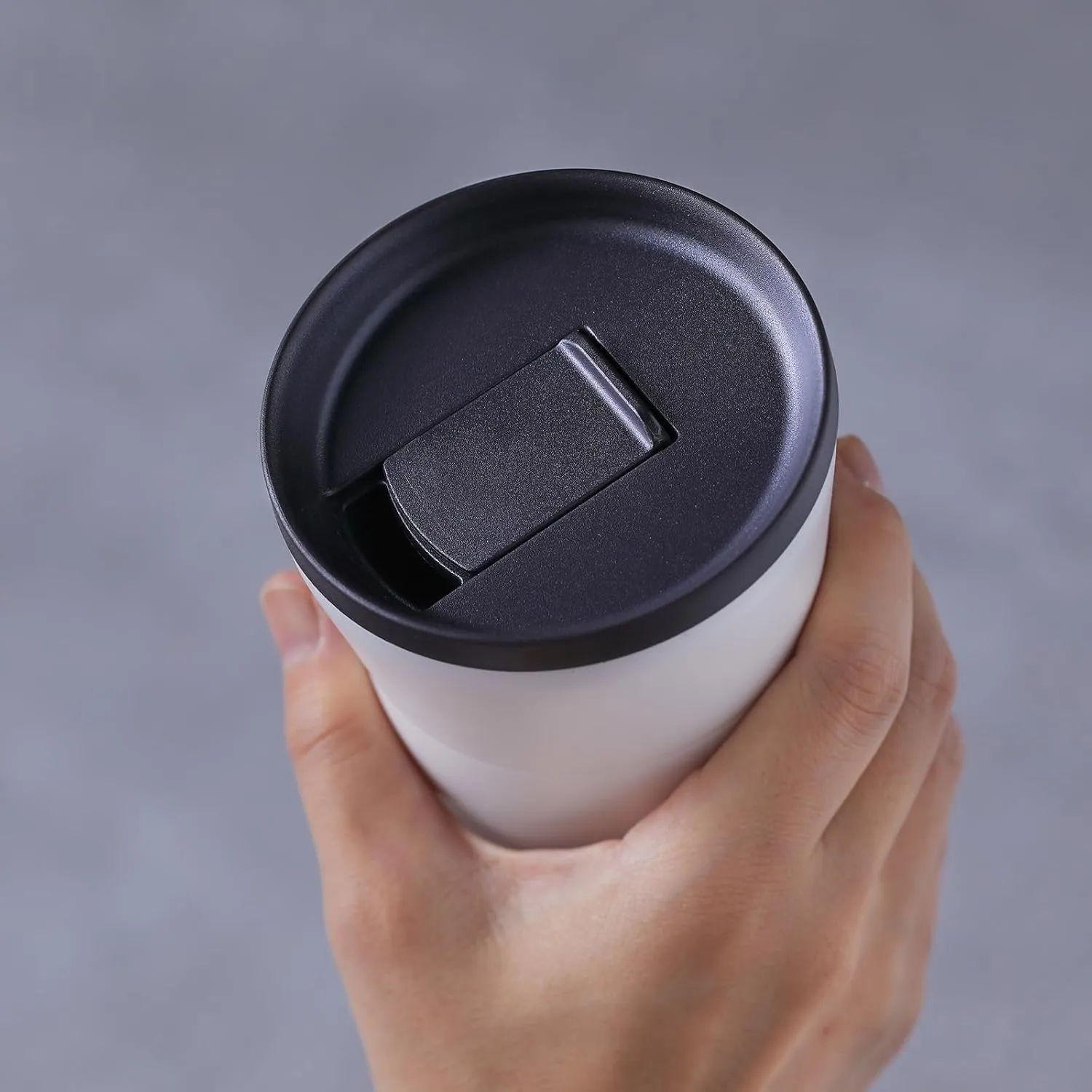 KYOCERA 12 oz Ceramic Coated Tumbler with Lid - Dark Gray