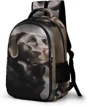 Labrador Retriever Travel Backpack Adjustable Computer Bag Casual Travel Daypack Satchel Backpack Unisex