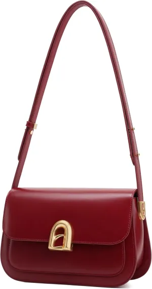 LAFESTIN Split Leather Shoulder Bag For Women with Adjustable Strap, Crossbody Purses For Women, Designer Inspire Handbags